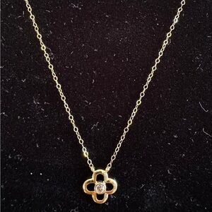 Stampd Gold Necklace with Crystal Accent
